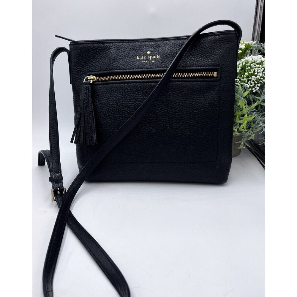 Kate‎ Spade New York Chester Street Dessi Black Leather WKRU4073 Crossbody Bag